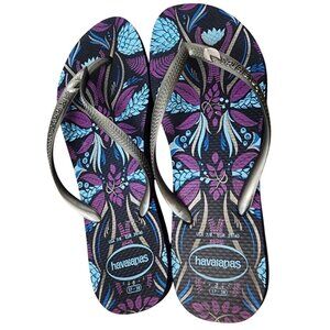 HAVAIANAS FLIP FLOPS SUMMER BEACH VACATION SLIDES WOMENS SIZE 7 8 39 40